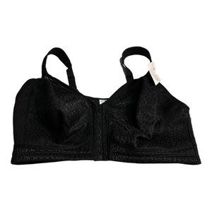 42G Front Closure wire free Black Bra
